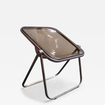  Castelli Anonima Castelli Vintage Plona Folding Chair in Smoked Acrylic by Giancarlo Piretti for Castelli