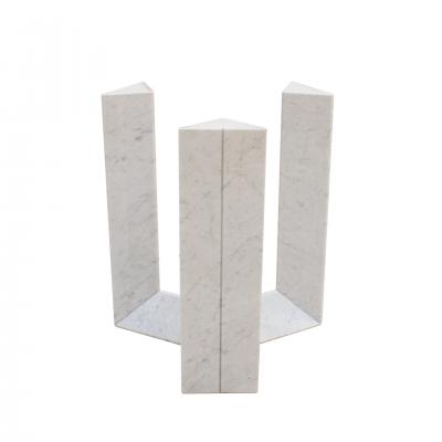  Cattelan Italia Cattelan Italia Carrara Marble and Smoked Glass Italian Table