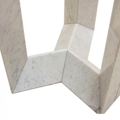  Cattelan Italia Cattelan Italia Carrara Marble and Smoked Glass Italian Table
