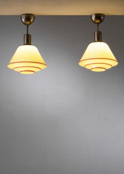  CeBe Pair of Cebe glass pendants