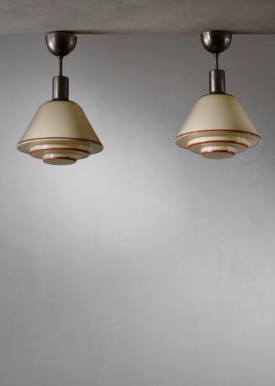  CeBe Pair of Cebe glass pendants