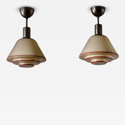  CeBe Pair of Cebe glass pendants