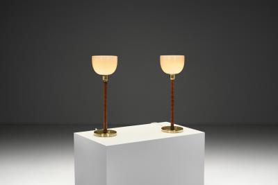  CeBe Pair of Model E1251 Table Lamps by Cebe Sweden ca 1950s