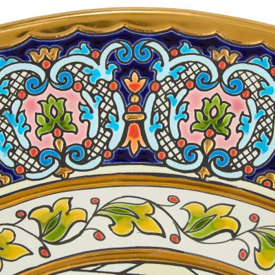  Cearco Large pair of 20th century Spanish Orientalist ceramic chargers by Cearco