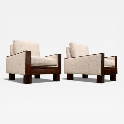  Celina Decora es Armchairs in Rosewood Upholstered in Fabric by Celina 1960s Lot 455A