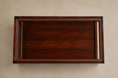  Celina Decora es Brazilian Two Tier Coffee Table in Rosewood and Glass by Celina Decora es
