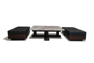  Celina Decora es Celina Decora es Brazilian Modern Rosewood Coffee Table With Ottoman Benches