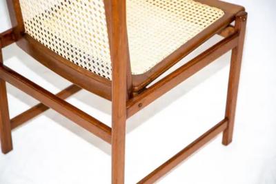  Celina Decora es Mid Century Modern Dining Chair Set in Hardwood Caning Celina Brazil 1960s