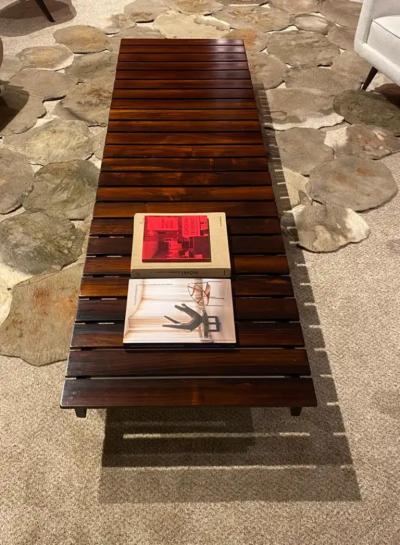  Celina Decora es Mid Century Modern Slatted Bench by Celina Decora es 1960s