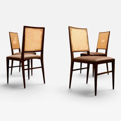  Celina Decora es Set of Four Rosewood Cane Dining Chairs by Celina 1960s Lot 564B