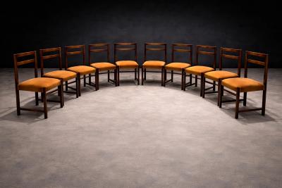  Celina Decora es Set of Twelve Brazilian Modern Rosewood Dining Chairs by Celina Brazil 1960s