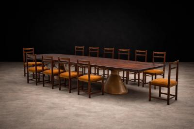  Celina Decora es Set of Twelve Brazilian Modern Rosewood Dining Chairs by Celina Brazil 1960s