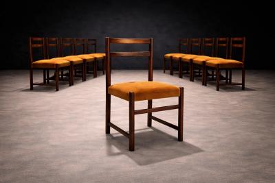  Celina Decora es Set of Twelve Brazilian Modern Rosewood Dining Chairs by Celina Brazil 1960s