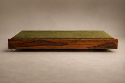  Celina Decora es Two in One Rosewood Sofa Daybed in Deep Olive Mohair Celina