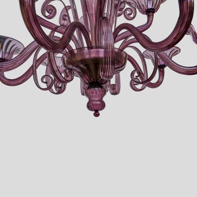  Cenedese 12 light Venetian Purple color hand blown chandelier by Cenedese