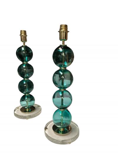  Cenedese 1980s Murano glass lamps in the style of Cenedese
