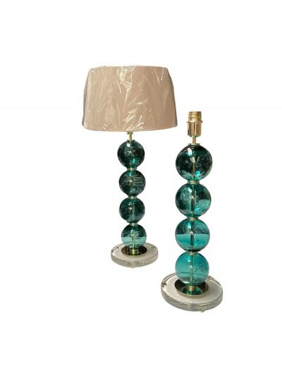  Cenedese 1980s Murano glass lamps in the style of Cenedese