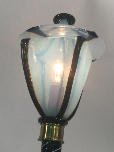  Cenedese Cenedese Murano Glass Drunk Clown and Angel Dog Lamp Post Lamp