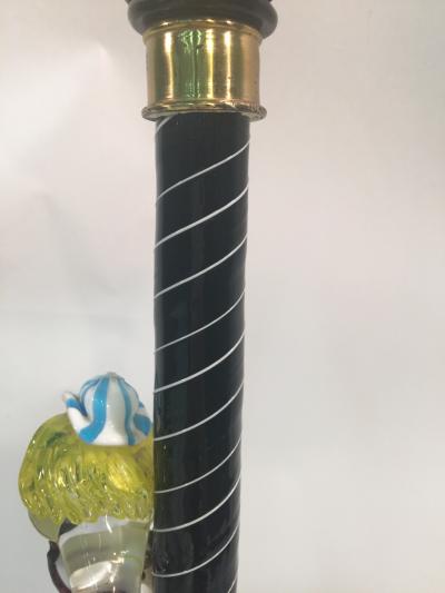  Cenedese Cenedese Murano Glass Drunk Clown and Angel Dog Lamp Post Lamp