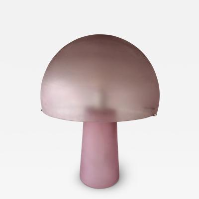  Cenedese Mushroom Lamp Pink Murano Glass by Cenedese Italy 1970s