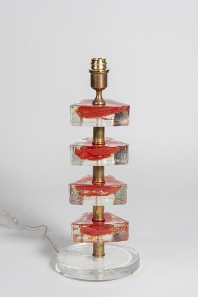  Cenedese Pair Of Murano glass lamps in The Style Of Cenedese