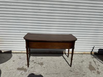  Century Furniture Century Furniture Faux Bamboo Demilune Walnut Library Desk