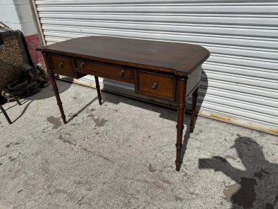  Century Furniture Century Furniture Faux Bamboo Demilune Walnut Library Desk