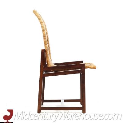 Century Furniture Century Furniture Mid Century Cane and Walnut Dining Chairs Set of 6