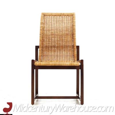  Century Furniture Century Furniture Mid Century Cane and Walnut Dining Chairs Set of 6
