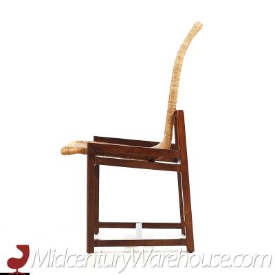  Century Furniture Century Furniture Mid Century Cane and Walnut Dining Chairs Set of 6