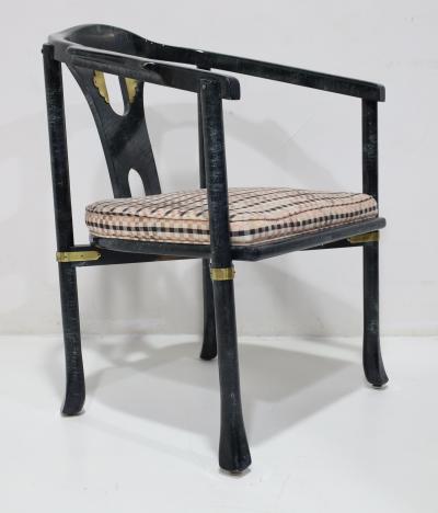  Century Furniture Century Furniture Yoke Back Side Chair with Brass Mounts