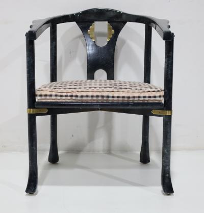  Century Furniture Century Furniture Yoke Back Side Chair with Brass Mounts