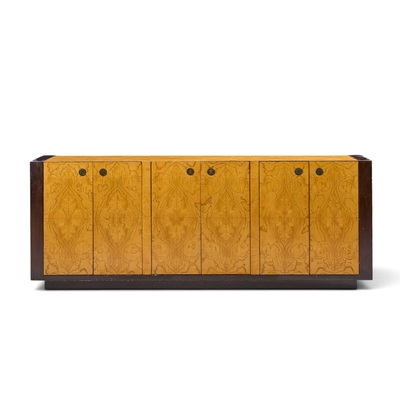  Century Furniture Milo Baughman Style Century Mid Century Burlwood Credenza