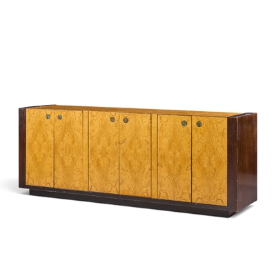  Century Furniture Milo Baughman Style Century Mid Century Burlwood Credenza