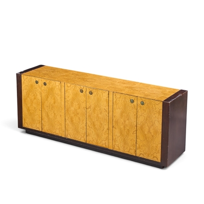  Century Furniture Milo Baughman Style Century Mid Century Burlwood Credenza