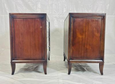  Century Furniture Pair of 3 Drawer Bachelor Chests With Brass Hardware by Century Furniture