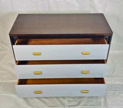  Century Furniture Pair of 3 Drawer Bachelor Chests With Brass Hardware by Century Furniture
