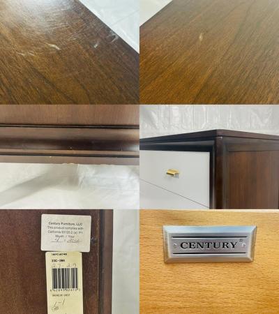  Century Furniture Pair of 3 Drawer Bachelor Chests With Brass Hardware by Century Furniture