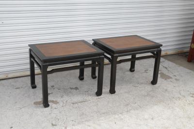  Century Furniture Pair of Rosewood Ming Style End Tables