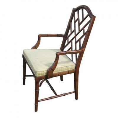 Century Furniture Set of 6 Chinese Chippendale Dining Chairs by Century Furniture