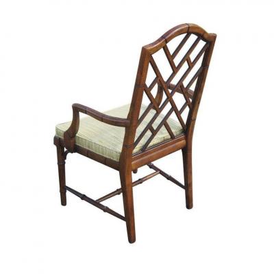  Century Furniture Set of 6 Chinese Chippendale Dining Chairs by Century Furniture