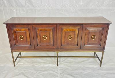  Century Furniture Walnut and Brass Credenza by Century Furniture Made in the United States