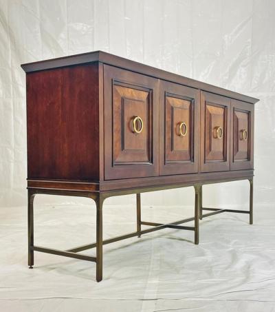  Century Furniture Walnut and Brass Credenza by Century Furniture Made in the United States