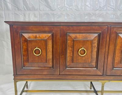  Century Furniture Walnut and Brass Credenza by Century Furniture Made in the United States