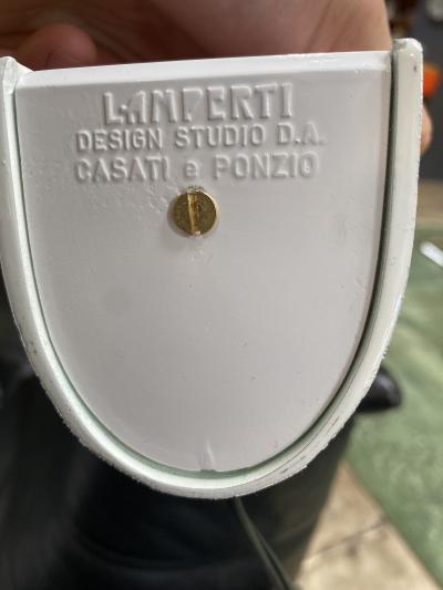  Cesare Casati and Emanuele Ponzi Italian Mid Century Modern Plastic Pelota Table Lamp by Casati and Ponzio