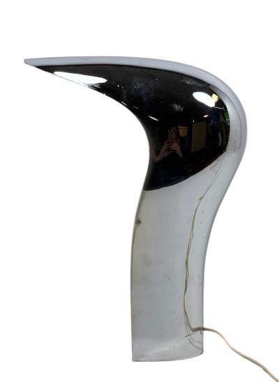  Cesare Casati and Emanuele Ponzi RARE SPACE AGE CHROMED PLASTIC PELOTA LAMP BY CASATI PONZIO FOR LAMPERTI