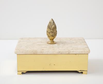  Chapman Mfg Co Chapman Brass Travertine Box