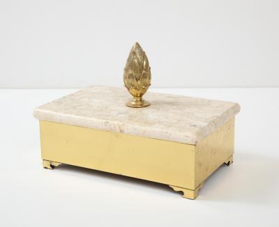  Chapman Mfg Co Chapman Brass Travertine Box