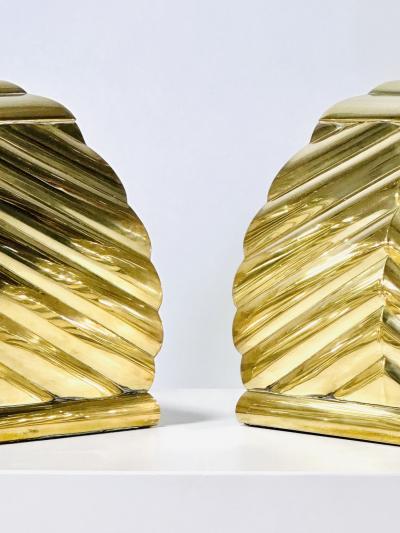  Chapman Mfg Co Chapman Pair Brass Sculptural Table Lamps 1960