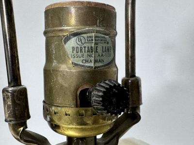  Chapman Mfg Co Chapman Pair Brass Sculptural Table Lamps 1960